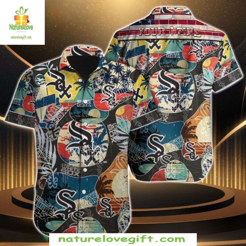 Chicago White Sox Hawaiian Shirt MLB Baseball Beach Party Apparel