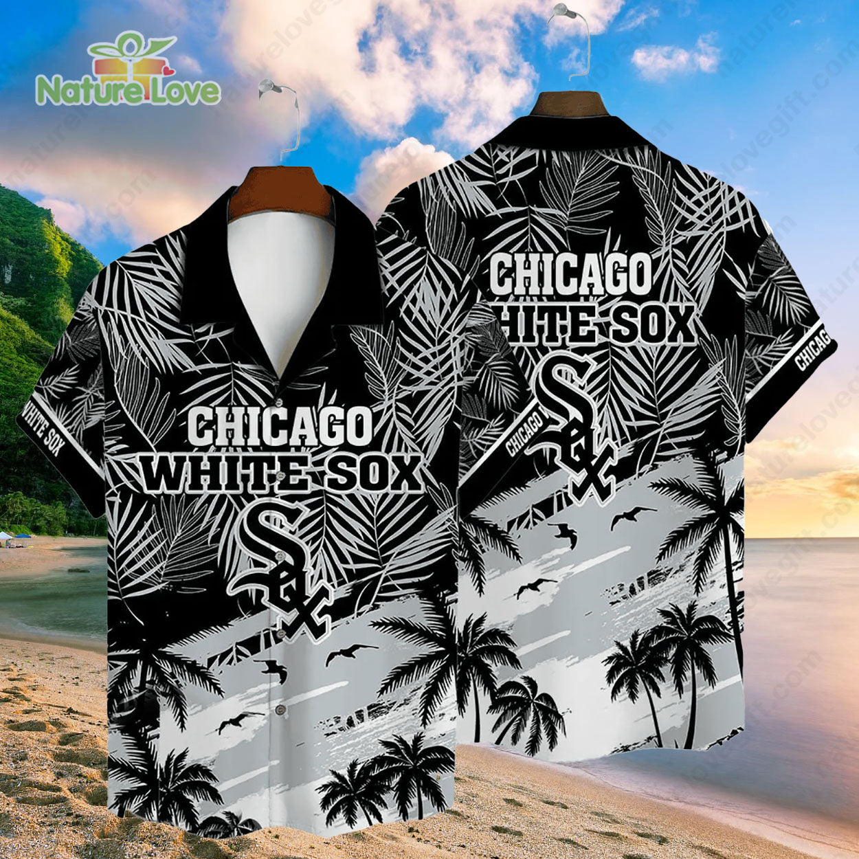 Chicago White Sox Tropical Palms MLB Hawaiian Shirt