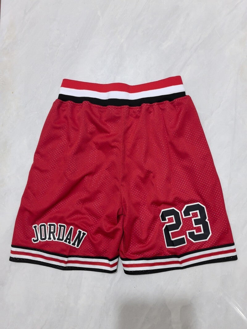 Chicago Bulls Bulls Red Retro Shorts Style 5