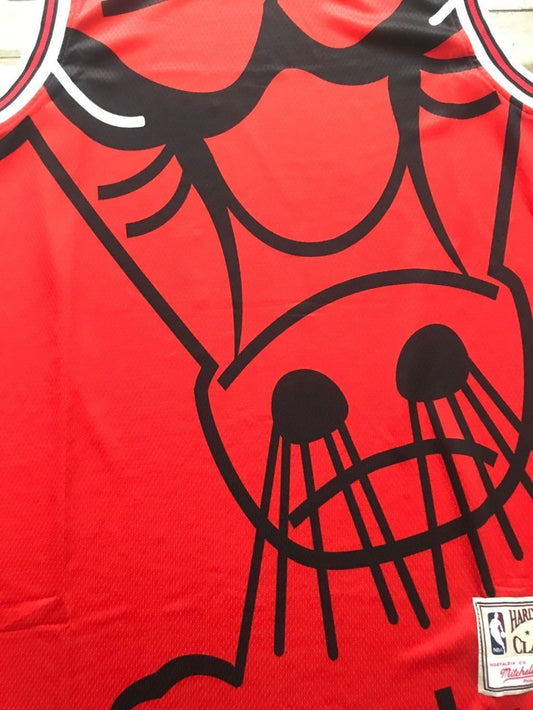 Chicago Bulls Bulls mitchell&ness Retro Red Style 4
