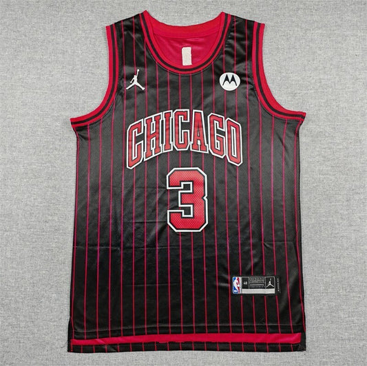 Chicago Bulls #3 Josh Giddey 26 Bulls 3 Black Style 6