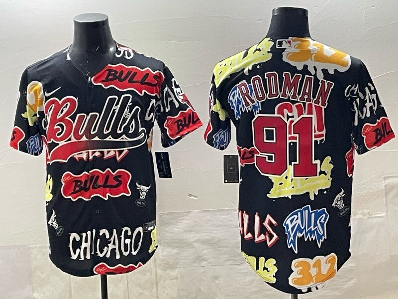Chicago Bulls #91 Dennis Rodman nba Bulls Special Edition