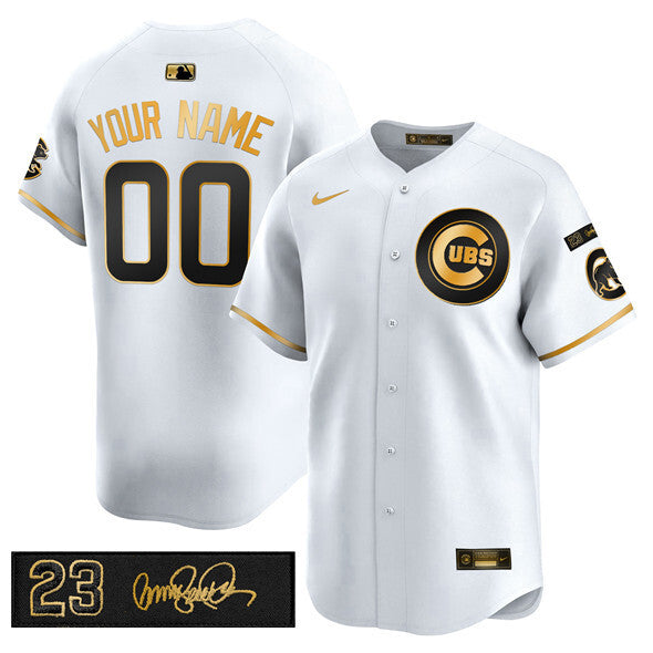 Chicago Cubs Active Player Custom White Gold 'Ryne Sandberg Tribute' Vapor Limited