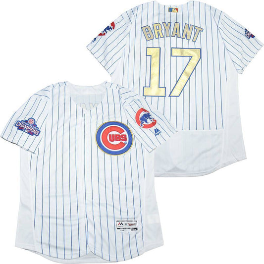 Chicago Cubs #17 Kris Bryant Cubs 17 White Edition Elite
