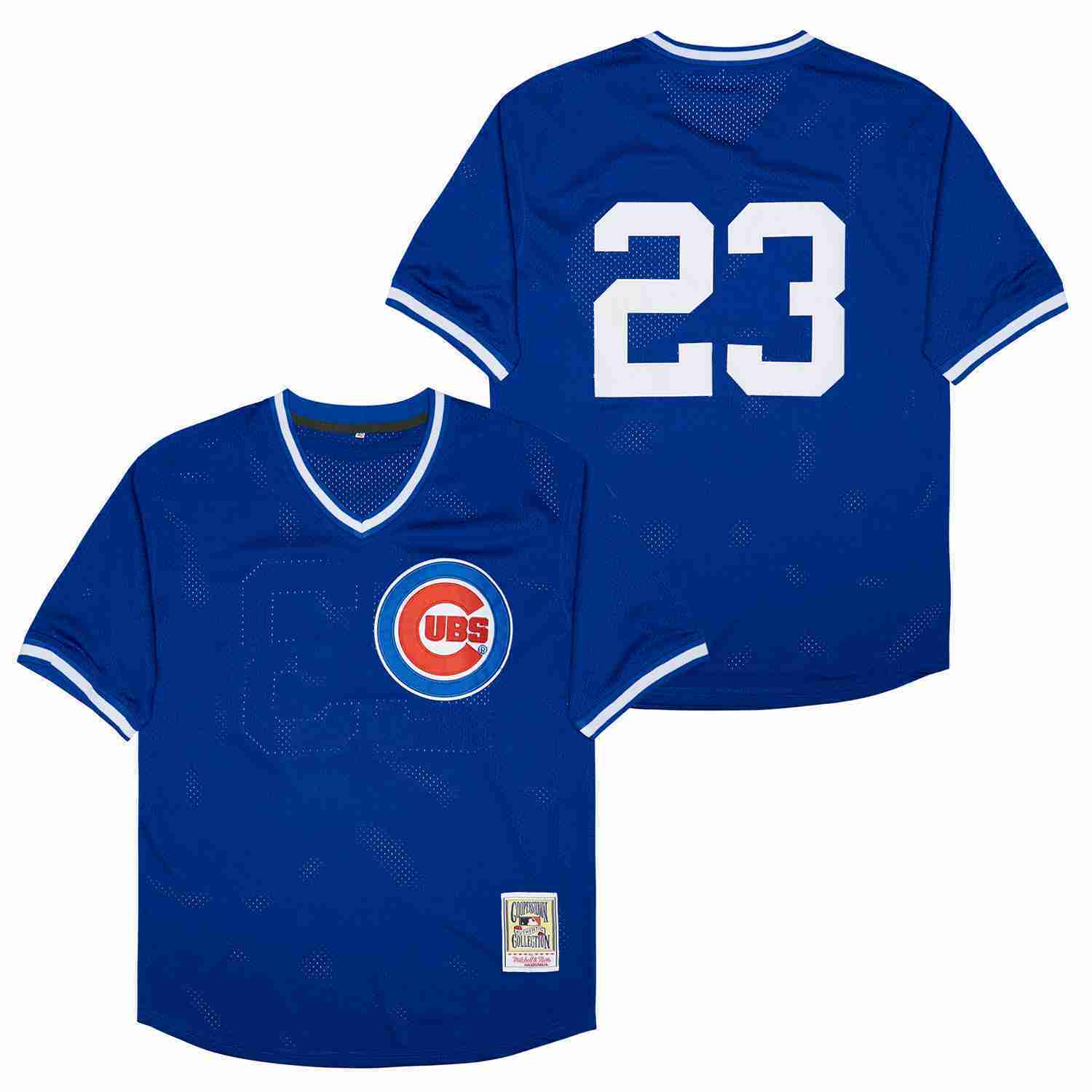 Chicago Cubs #23 Ryne Sandberg Cubs 23 Blue Pullover BP Edition Retro