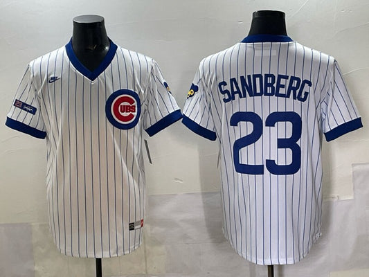 Chicago Cubs #23 Ryne Sandberg Cubs Retro Adult Style 10