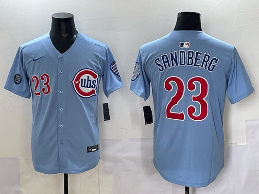 Chicago Cubs #23 Ryne Sandberg Cubs Retro Adult Style 2