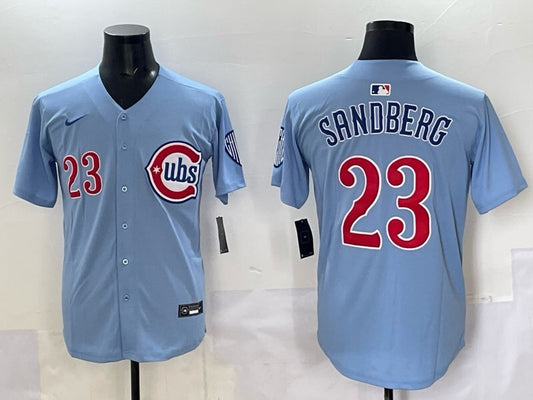 Chicago Cubs #23 Ryne Sandberg Cubs Retro Adult Style 4