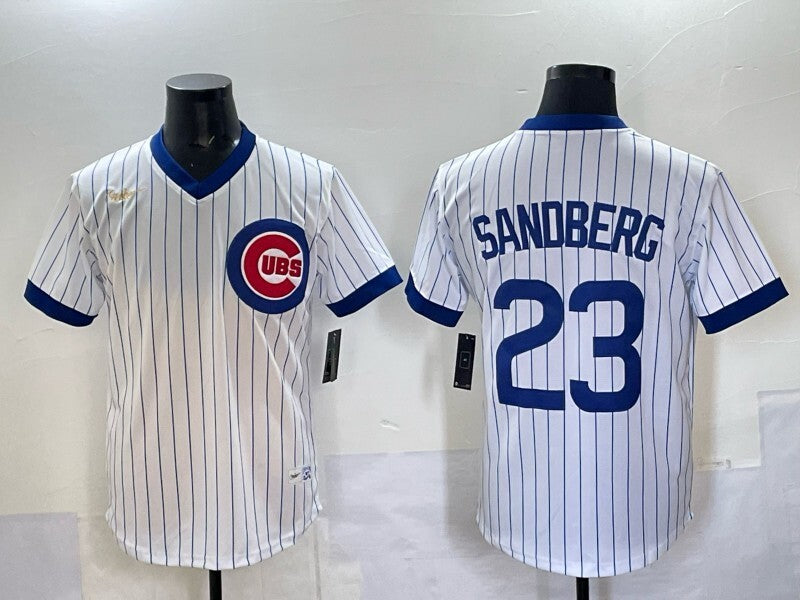 Chicago Cubs #23 Ryne Sandberg Cubs Retro Adult Style 7