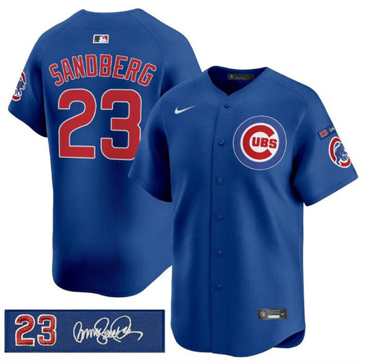 Chicago Cubs #23 Ryne Sandberg Royal 'Ryne Sandberg Tribute' Vapor Limited V3