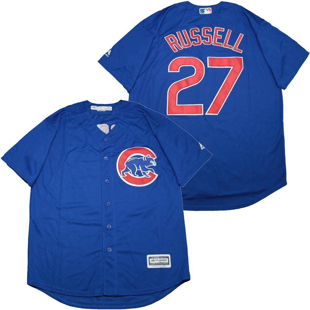 Chicago Cubs #27 Addison Russell Cubs 27 Blue Fan