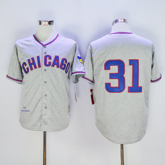 Chicago Cubs #31 Greg Maddux Cubs 31 Hemp Gray 1968 Retro Style 2