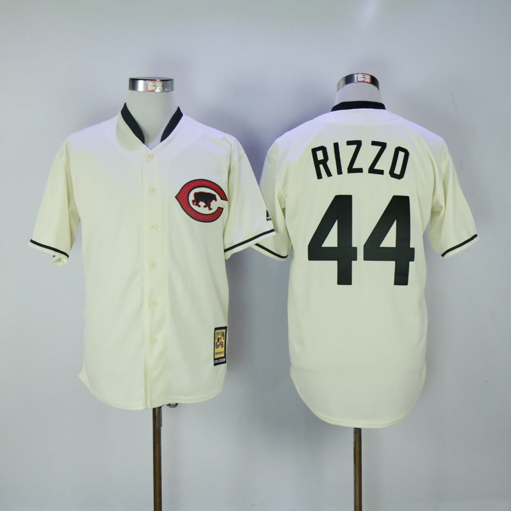 Chicago Cubs #44 Anthony Rizzo Cubs 44 Off-White New Retro Style 1