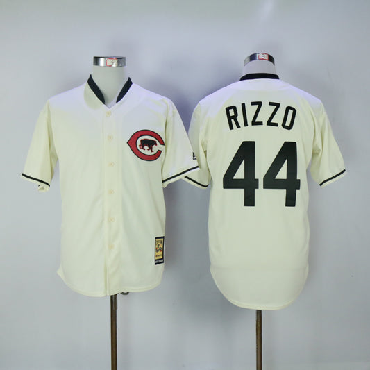 Chicago Cubs #44 Anthony Rizzo Cubs 44 Off-White New Retro Style 2