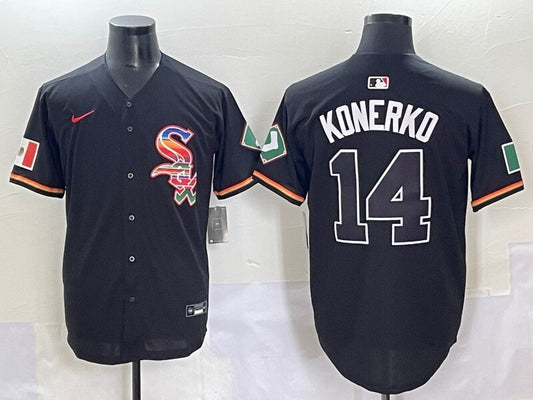 Chicago White Sox #14 Paul Konerko White Sox 7 Rainbow