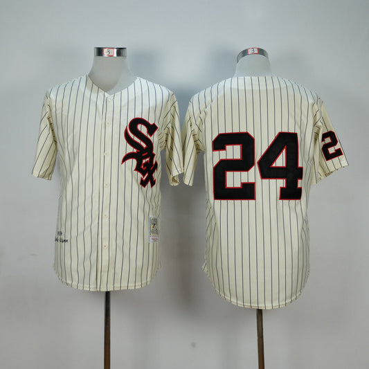 Chicago White Sox #24 White Sox 24 Off-White Black 1959 Retro