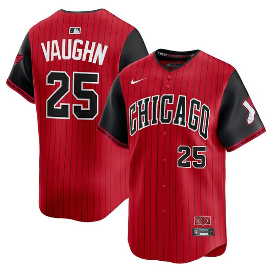 Chicago White Sox #25 Andrew Vaughn 2025 City Connect Limited Player Jersey - RedBlack