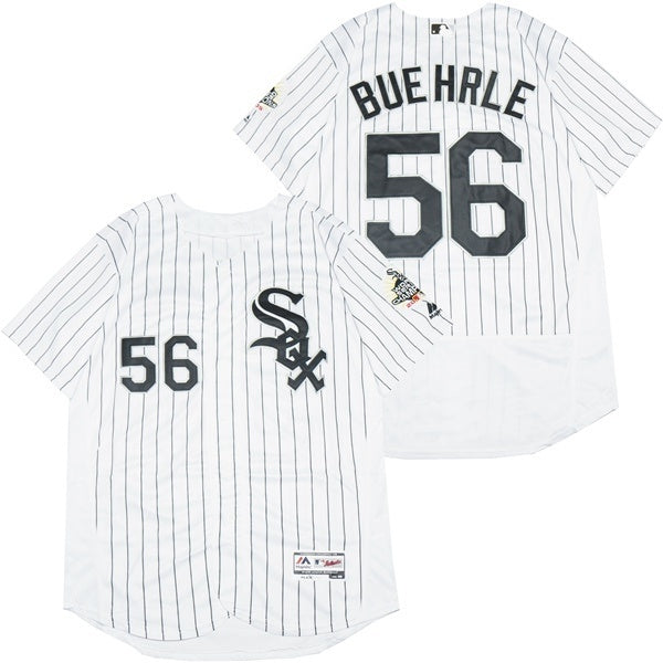 Chicago White Sox #56 Buehrle White Sox 56 White Black Elite