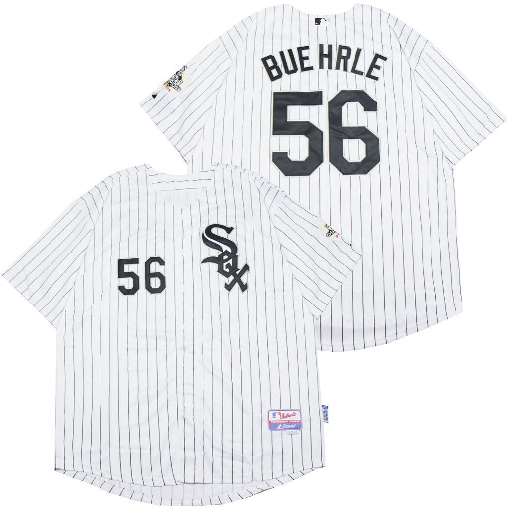 Chicago White Sox #56 Buehrle White Sox 56 White Black Retro