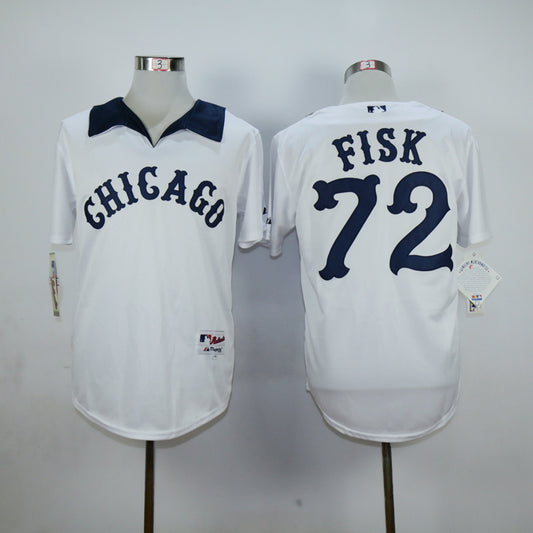 Chicago White Sox #72 Carlton Fisk White Sox 72 White Inverted