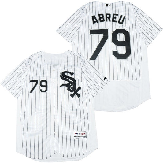 Chicago White Sox #79 Jose Abreu White Sox 79 White Black Elite Style 1