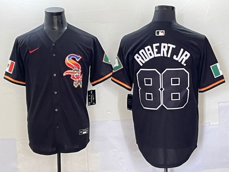 Chicago White Sox #88 Luis Robert Jr. White Sox 7 Rainbow Style 2