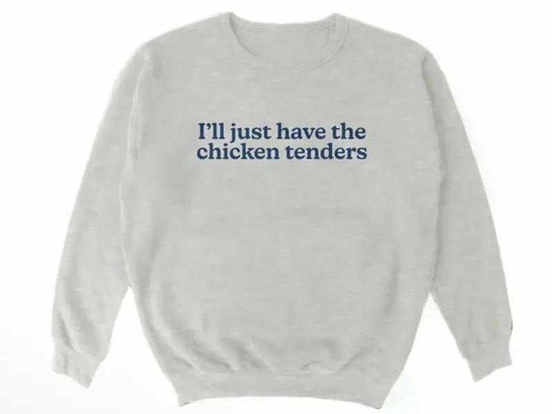 Chicken Tenders Crewneck Sweatshirt T-Shirts, Hoodie | InkThreadWorks.com