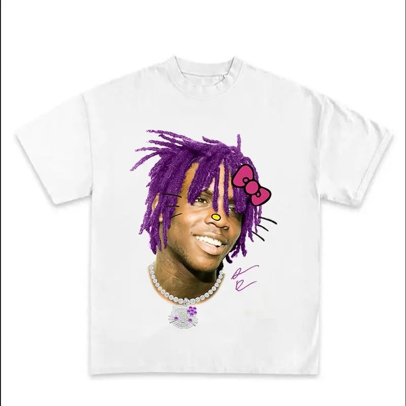 Chief Kitty Keef Purple Tee Classic Cotton Top