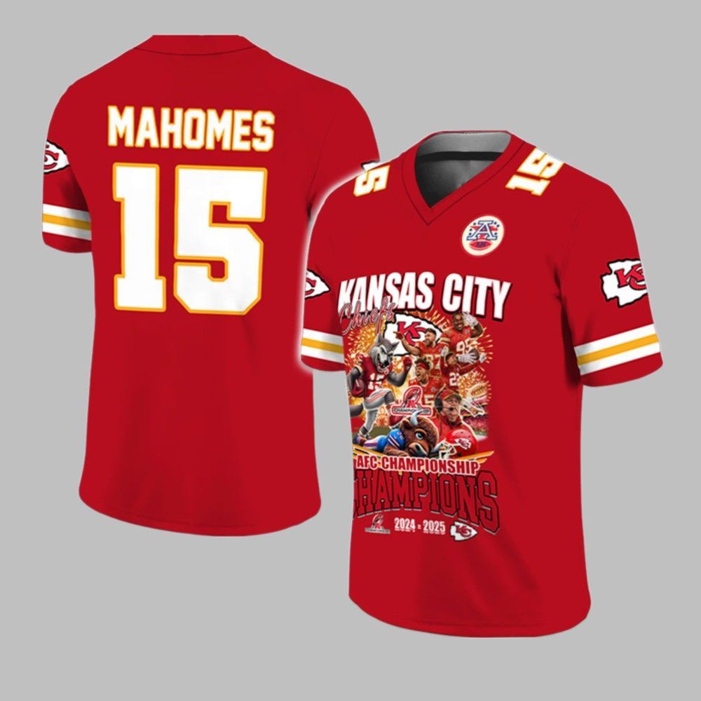 Chiefs AFC Champions 2025 Jersey - Grishko.com