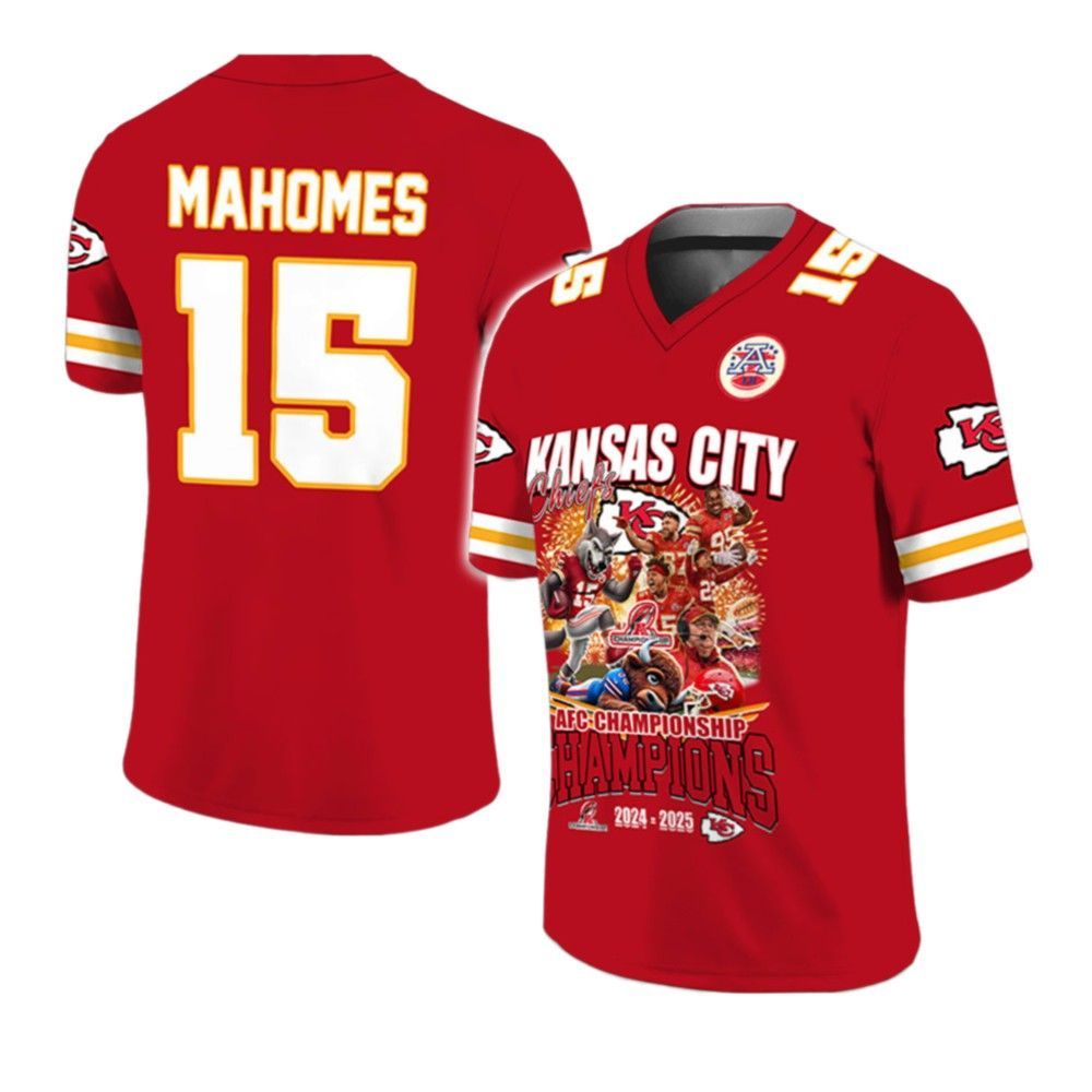 Chiefs AFC Champions 2025 Jersey - Grishko.com