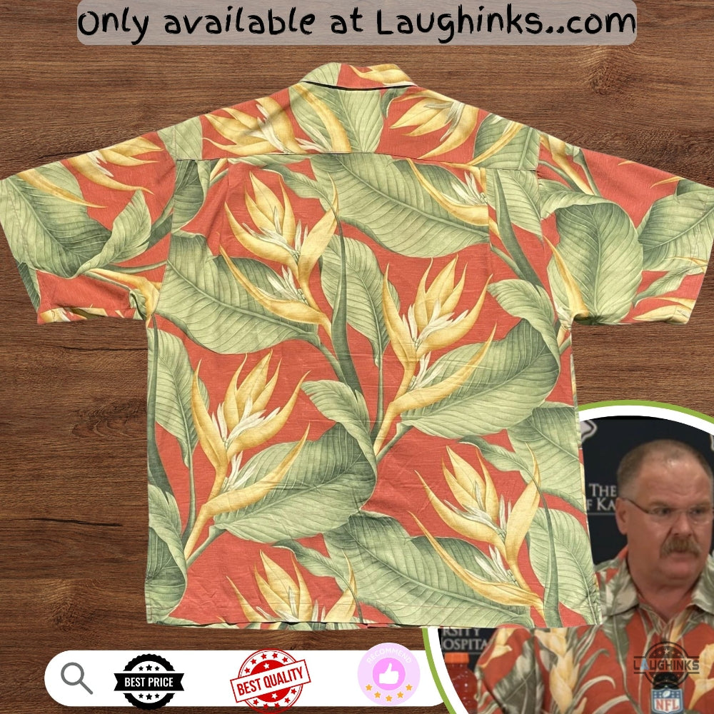 Chiefs Coach Andy Reid Tommy Bahama Red Floral Hawaiian Shirt Aop Replica