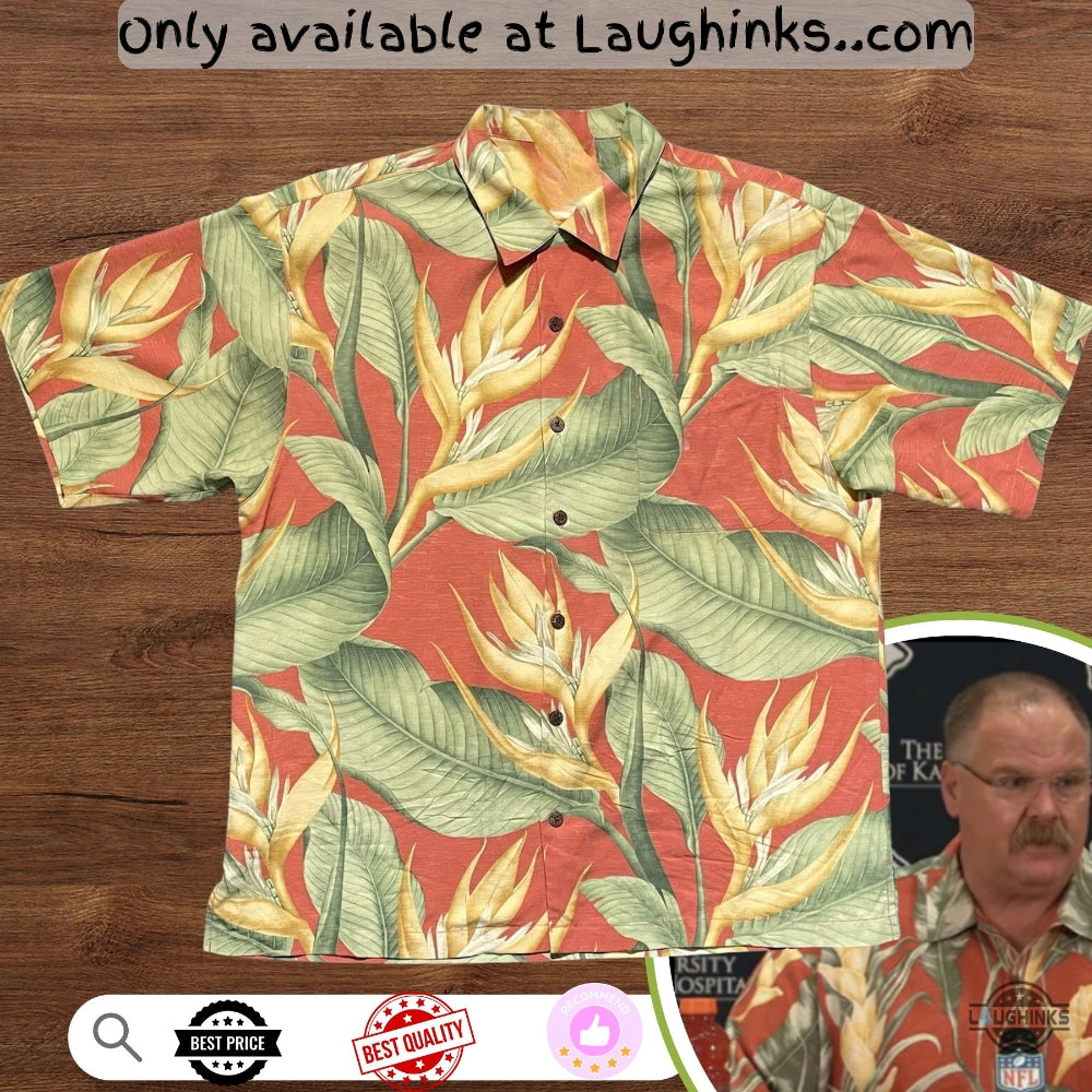 Chiefs Coach Andy Reid Tommy Bahama Red Floral Hawaiian Shirt Aop Replica
