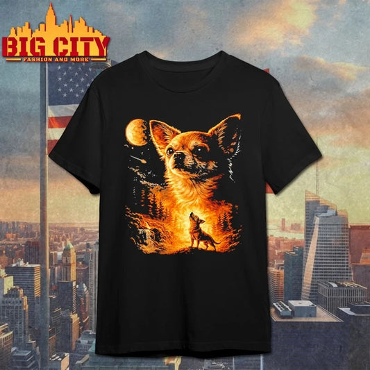 Chihuahua Howling To The Moon t-shirt