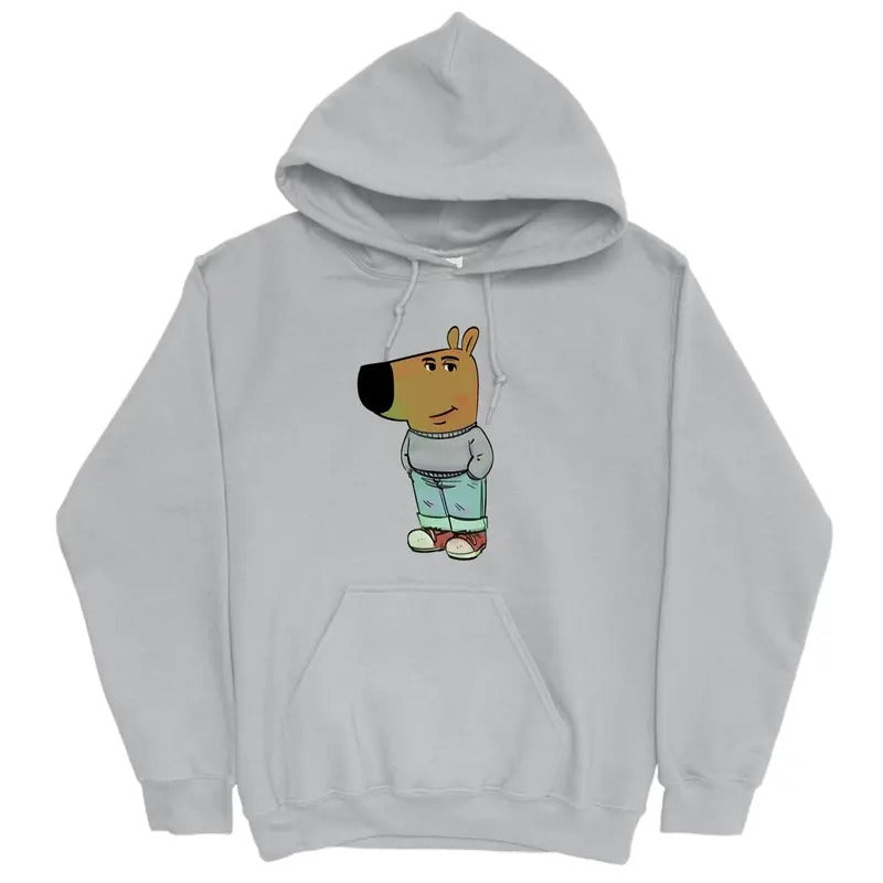 Chill Guy Funny Hoodie Meme Dog Hoodie Menswear
