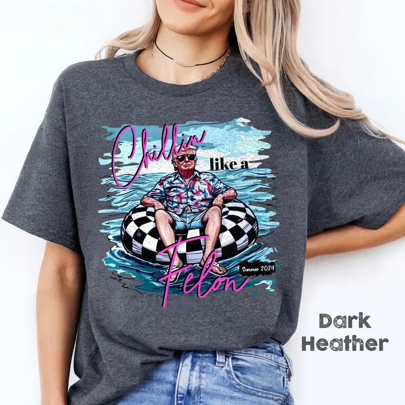 Chillin Like a Felon Shirt, Comfort Colors Tees, Funny Trump T-Shirt, 2024 Shirt Hoodie, Sweatshirt | InkThreadWorks.com