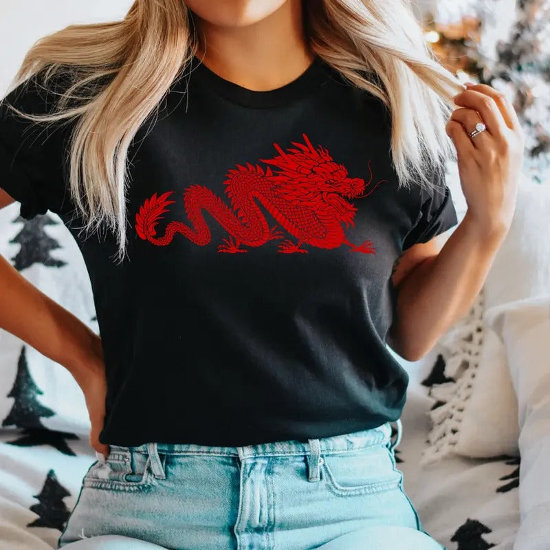 Chinese Walking Dragon T-Shirt, Chinese New Year Dragon Shirt, Traditional Chinese Tee, Chinese Dragon Gift Tee, Dragon...