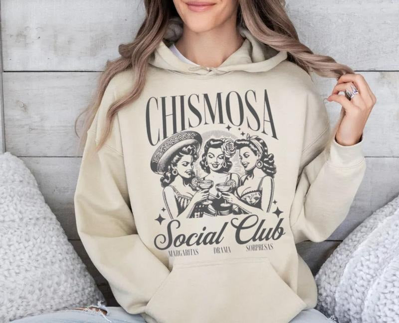Chismosa Social Club Shirt, Latina Chisme Tee Mexicana Gift Latinx Funny Sweathshrt, Hispanic Trendy Retro Mexican...