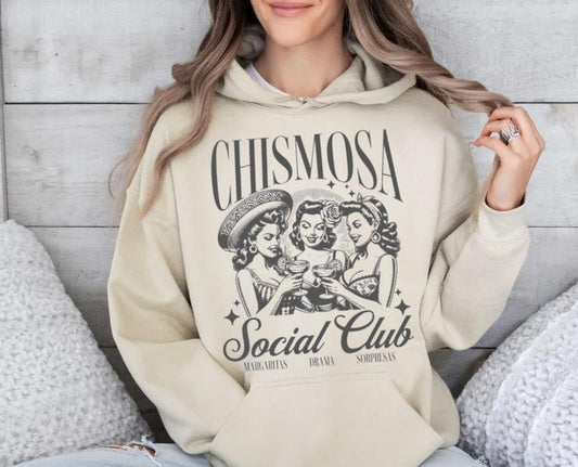 Chismosa Social Club Shirt, Latina Chisme Tee Mexicana Gift Latinx Funny Sweathshrt, Hispanic Trendy Retro Mexican...