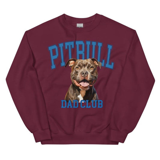 Chocolate Pitbull Dad Club Sweatshirt T-Shirts, Hoodie | InkThreadWorks.com