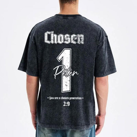 Chosen 1 Peter You Are a Chosen Generation Comfy T-Shirt Pure Cotton Fabric Casual Streetstyle Crew Neck Short Sleeve...