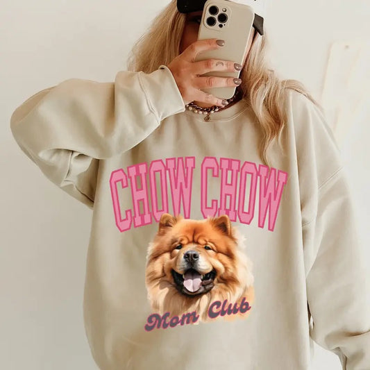 Chow Chow Mom Club Sweatshirt ~ Sweatshirt Unisex Apparel Relaxed Fit Printed in the USA Clothing Womenswear Casual and...