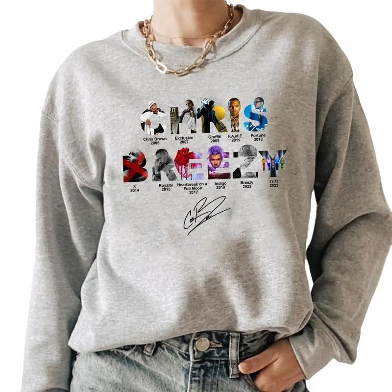 Chriis Brezy Full Albums Shirt, Gifl for women Hoodie, Sweatshirt | InkThreadWorks.com