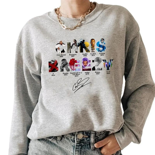 Chriis Brezy Full Albums Shirt, Gifl for women Hoodie, Sweatshirt | InkThreadWorks.com