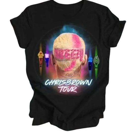 Chris 11:11 Breezy Brown Head Tour Merch Streetwear, Heavyweight T-Shirt, Cotton Crewneck Tee, Full Sizes, Full Colors, Unisex T-shirt for Men and Women, Classic Menswear, Womenswear