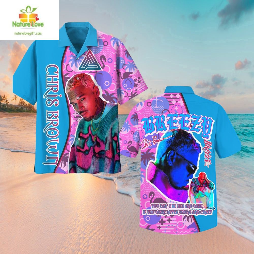 Chris Brown Hawaiian Shirt Tropical Music Themed Aloha Shirt