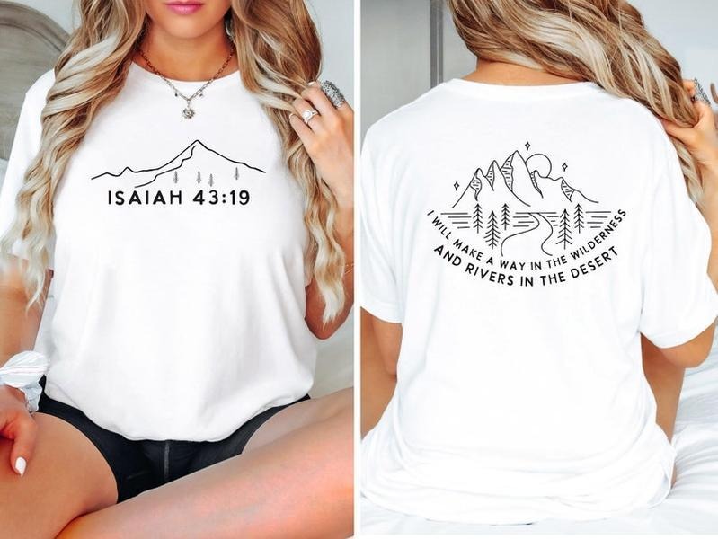 Christian Women Gift Shirt, Bible Verse Isaiah Shirt, Make a Way Wilderness Christian Shirt, Christian Outfit, Christian...