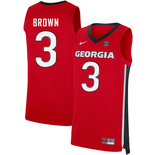 Christian Brown 3 V Collar Red