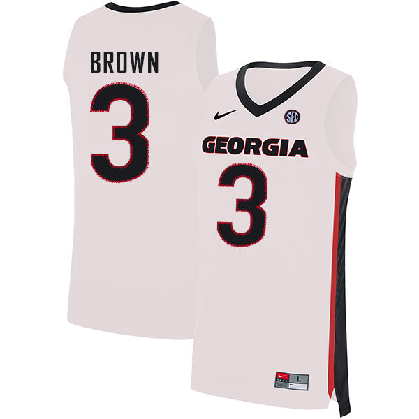 Christian Brown 3 V Collar White
