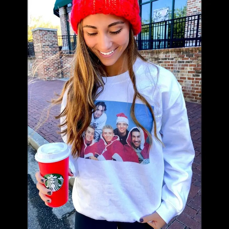 Christmas 'Happy Holidays' Festive NSYNC Sweatshirt T-Shirts, Hoodie | InkThreadWorks.com