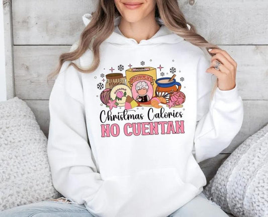Christmas Calories No Cuentan Shirt, Mexican Christmas Sweatshirt, Spanish Christmas, Chocolate Abuelita Hoodie, Unisex...